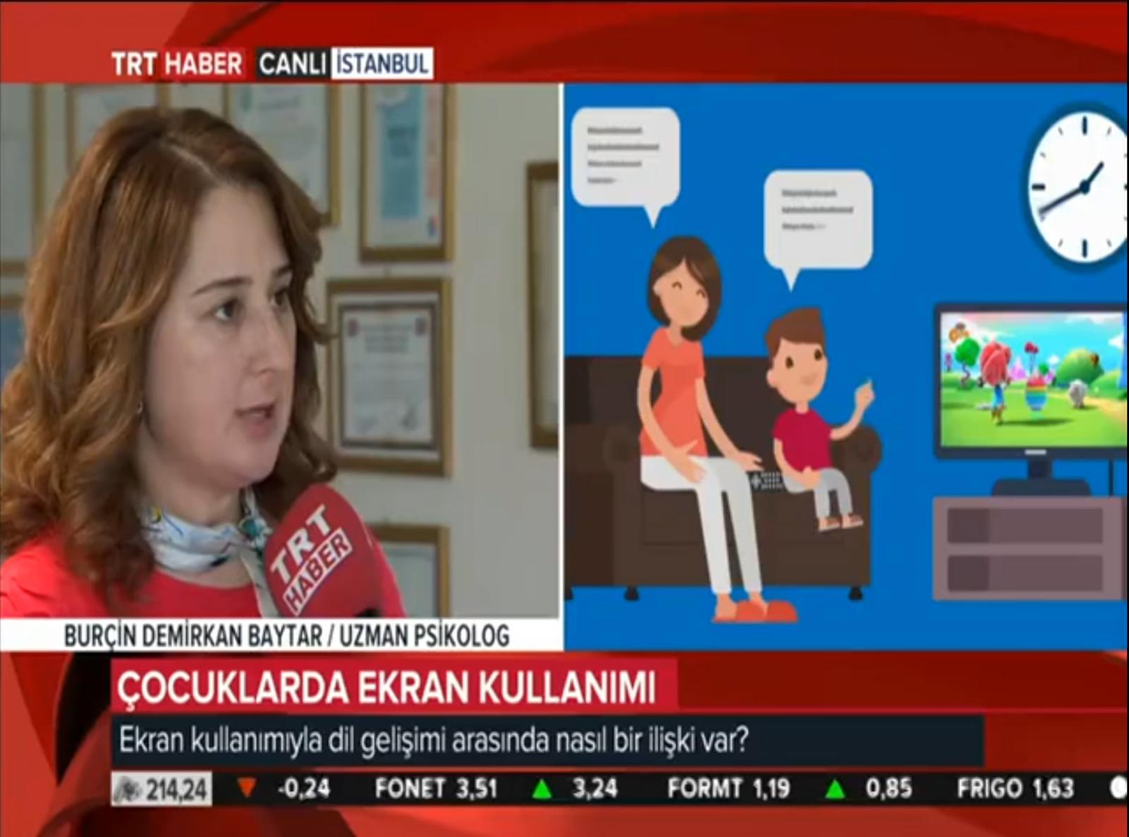 TRT ANA HABER ''Çocukların ekran kullanımı'' Uzm. Psikolog Burçin DEMİRKAN